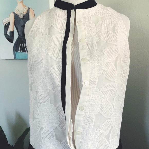 🎉HP🎉Loft Two tone sleeveless lace shift dress - Picture 4 of 6